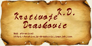 Krstivoje Drašković vizit kartica